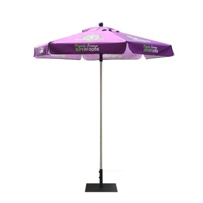 China Parasol Advertising Beach Umbrellas With Customized Logo Printing / Color for sale