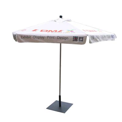 China Logo Printed Advertising Beach Umbrellas Aluminum Stainless Steel Pole for sale