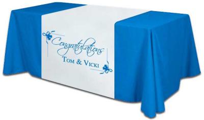 China Display Custom Printed Table Covers , Fabric Promotional Table Covers for sale