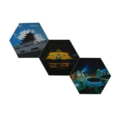 China Hexagon Edge SEG Fabric Frames Advertising Display Single Sided Printing for sale