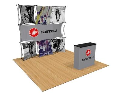 China Exhibition Wall Pop Up Banner Stands Backdrop Aluminum Plastic Material for sale