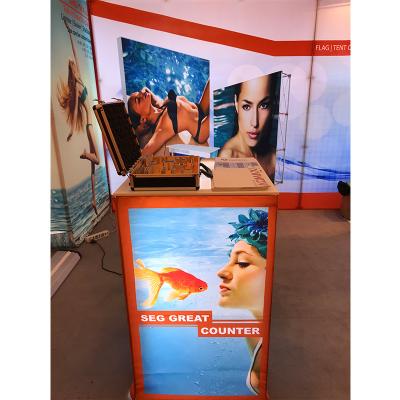 China Aluminum SEG Counter pop up banner stands , pop up exhibition stands for sale