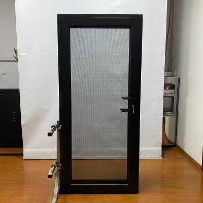 China Waterproof Aluminium Hinged Doors Wather Resistant Single Hinged Aluminium Doors for sale