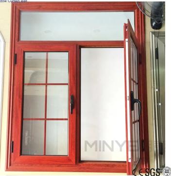 China Sealing Aluminium Casement Windows red Customized Aluminum Frame Casement Windows for sale