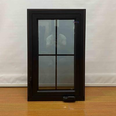 China American Style  Aluminum Casement Windows Crank Control Laminated Aluminum Casement for sale