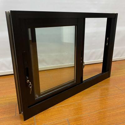 China Windproof Aluminum Sliding Windows With Powder Coated Frame   Insect Screen for sale