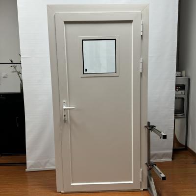 China White Aluminium Glass Hinged Door Soundproof Customized Aluminium Pivot Hinge Casmenet for sale