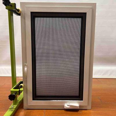 China Sturdy Weather Resistant Aluminium Double Glazing Tempered Glass Double Hung Window White for sale