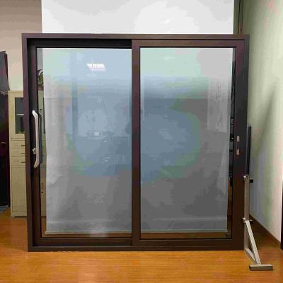 China Balcony Position Aluminium Sliding Glass Doors with Double Tempered Glaze Custom color for sale