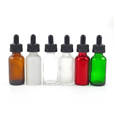 China High Quality Clear Blue Green White Glass Bottle Of Personal Care Essential Oil 15ml 20ml 30ml 50ml 100ml With Cap Child Safe for sale