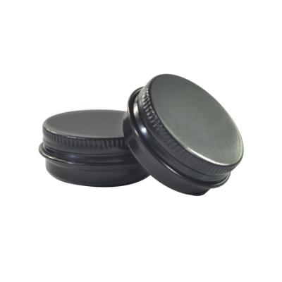 China Custom Matte Black Household Products Round 1oz 2oz 4oz 5oz Metal Can Battery Aluminum Cosmetic Tins With Logo for sale