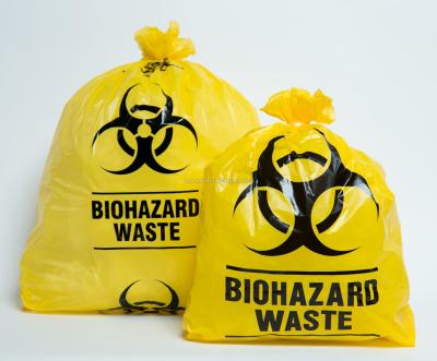 China PE Moisture Proof Heavy Duty Disposable Lab Medical Biohazard Waste Bags On Roll for sale