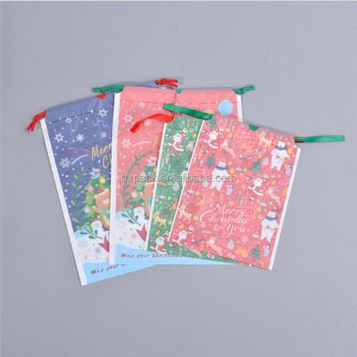 China Recyclable Recycle Frosted Drawstring Matte Cotton Pads Packaging Plastic Cpe Bags for sale