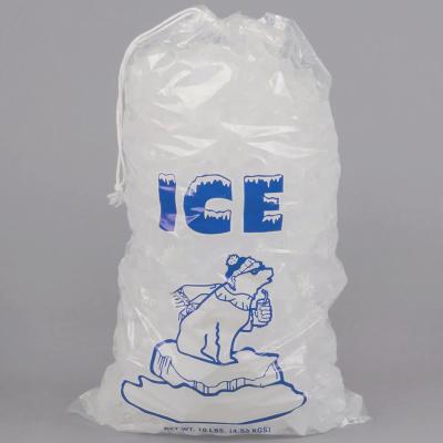 China Disposable Extra Strength 8L Biodegradable Food Grade Reusable Safe Plastic Ice Bag In Stock for sale