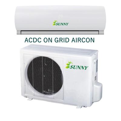 China 9000btu / 0.75T Solar Electricity Solar AC Solar Powered With Solar Panels Split ACDC Wall Mounted On Grid Solar Air Conditioner 9000 for sale