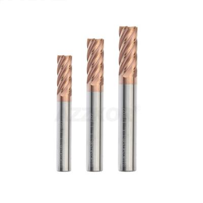 China 6Flute Carbide Milling Cutter Alloy Tungsten Steel Tool CNC HRC60 Endmill Azzkor Milling Cutter Liner Milling Machine Tools for sale