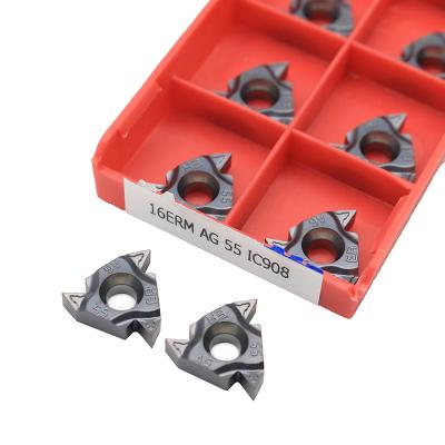 China Thread Tool 16ERM AG55 IC908 10pcs Carbide Turning Inserts Plate CNC Threaded Blade Lathe Cutter Tool Turning Tools for sale