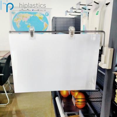 China Hiplastics Plastic Display Stands Poster Banner Stand For Magnetic Signs for sale