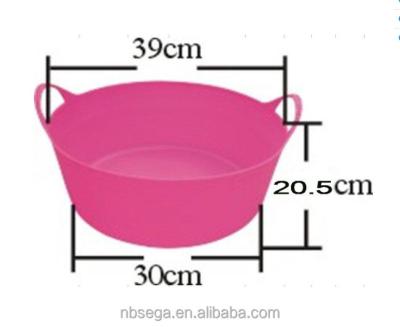 China Sustainable Plastic Bucket Tubs With Soft Handle for sale