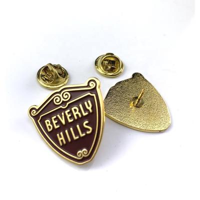 China Ameirca 2020 Hot Sale Wholesale Beverly Hills Cute Custom Design Metal Hard Enamel Lapel Pin for Gift and Keepsake Gift for sale