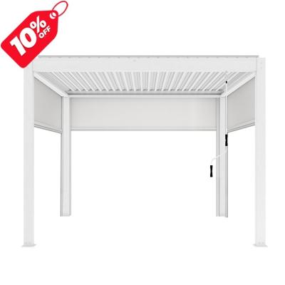 China Easily Assembled For Ecommerce 3x3m Manual Outdoor Waterproof Aluminum Free Standing Bioclimatic Pergola for sale