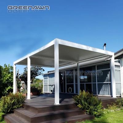 China Easily Assembled Aluminum Louvered 6x4m Manual Roof Pergola Kits for sale