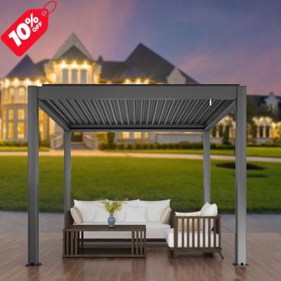 China 6x4m 4x4m 5x4m Bioclimtica 6x4m Automated Roof Easily Assembled Outdoor Louvered Pergola for sale