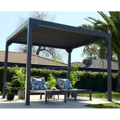 China Bioclimatic Garden Patio Metal Gazebo Pergola Outdoor Wall Mounted Aluminum Pergola Easily Assembled for sale