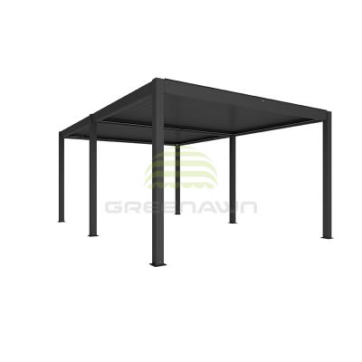 China Easily Assembled Automatic Patio 6x4 Luxury Modern Aluminum Louvered Roof Gazebo Pergola Outdoor for sale