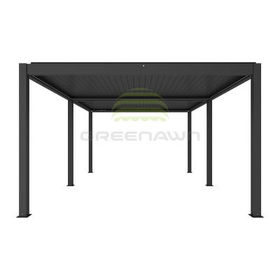 China Easily Assembled Bioclimatic Aluminum Single Canopy Gazebo Waterproof Garden Roof Canopy Pergola Canopy for sale