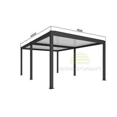 China Outdoor Factory Price Aluminum Pergola Easily Assembled Electric Remote Control Pergola For Garden 6x4 for sale