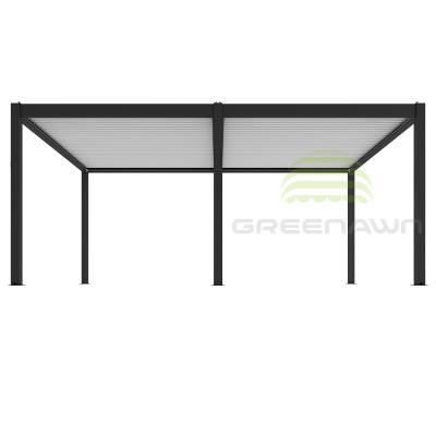 China Customized Easily Assembled Waterproof Opening Aluminum Roof Canopy Pergola Backyard Garden Gazebo for sale