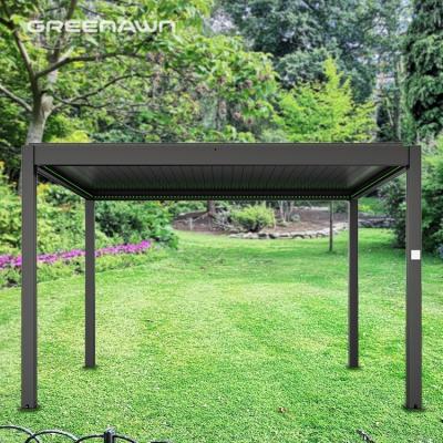 China Modern Motorized Aluminum Europe Canopy Roof Gazebo Pergola Garden Pavilion for sale