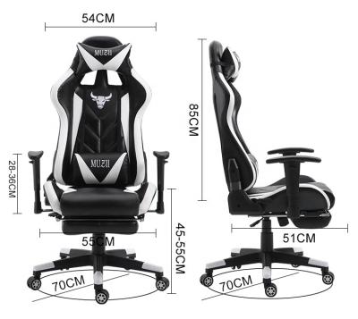 China (Size) Adjustable Industrial Psychoanalysis Office Swivel Chair Recliner Gaming Chair With Footrest for sale