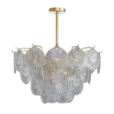 China New Arrival Unique Design Modern Gold Post Modern Chandelier Luxury Glass Pendant Lights Copper For Sale for sale