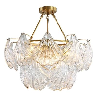 China Hot Sale Italian Luxury Style Living Room Chandelier Postmodern Minimalist Atmospheric Glass Lamps for sale