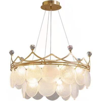 China New Northern Europe style simple modern crown design chandelier bedroom dining room Nordic lighting lamp for sale