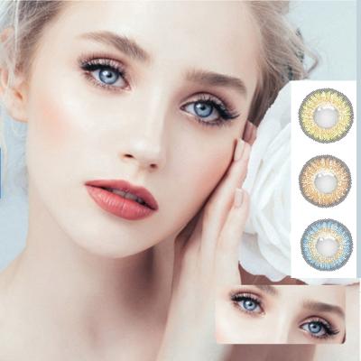 China 2021 Hot Sale 023F 2021 Newest Three Color Lady Natural Color Contact Lens Eye Contacts Factory Wholesale Lens 023-3T-F (004-006) for sale