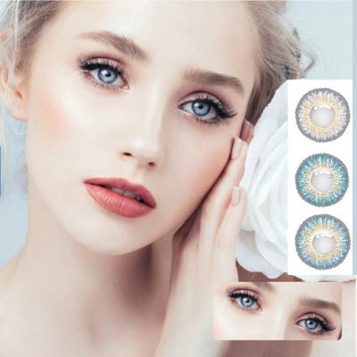 China 2021 newest three color contact lenses wholesale popular ladies color contact lens natural eye contacts factory 023-3T-F (001-003) for sale