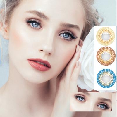 China Beauty 2021 Two Color Soft Contact Lens Women Fashion Lens Double Color Daily Natural Contact Lens for sale