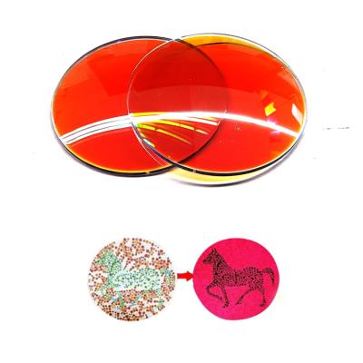 China Vision Color Blindness Optical Lenses HMC Single Lenses 1.56 Lenses Achromatopsia for sale