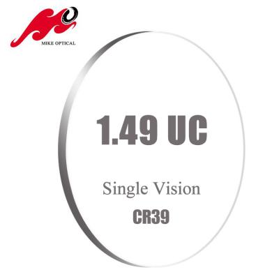 China Mike Single Vision 1.499 Glass Optical Single Vision CR39 UC Clear Glasses for sale