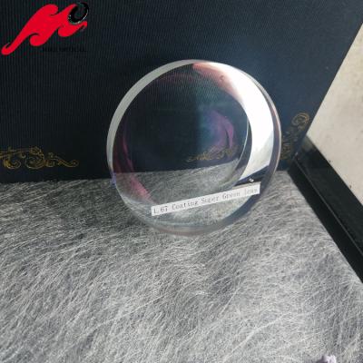 China 1.67 Super Green Coating Photochromic Lens Optical Lens Cheap Prices Wholesale optical_lenses for sale