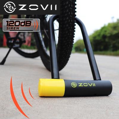 China Special tempered steel motorcycle alloy steel bicycle scooter 120Db U lock bicycle locks and alarm lock recycle anti-theft alarm for sale