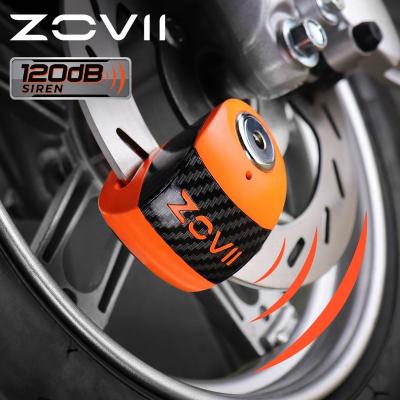 China High security bicycle STEEL ALLOY waterproof alarm disc brake collar with 120db for electric scooter motorcycle for sale