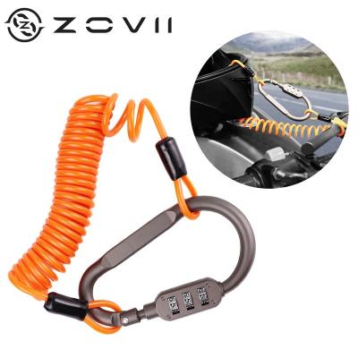 China Wholesale Steel+nylon Mini Bicycle Lock 3 Digit Combination Cable Lock Motorcycle Helmet Lock for sale