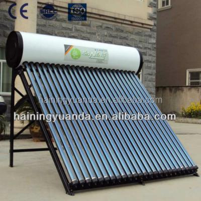 China Color Steel China Manufacturer Thermo-siphon Heat Pipe Integrated Pressurized Solar Water Heater for sale