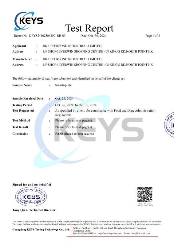 FDA - HK UPPERBOND INDUSTRIAL LIMITED