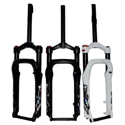 China BMX Snow MTB Moutain 20inch Fat Bike Fork Bicycle Fork Air Gas Locking Suspension Forks Aluminum Alloy For 4.0