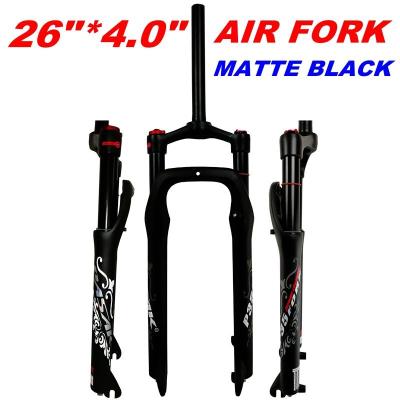 China Cruisers Snow MTB Moutain 26inch Fat Bike Fork Bicycle Fork Air Gas Locking Suspension Forks Magnesium Aluminum Alloy For 4.0